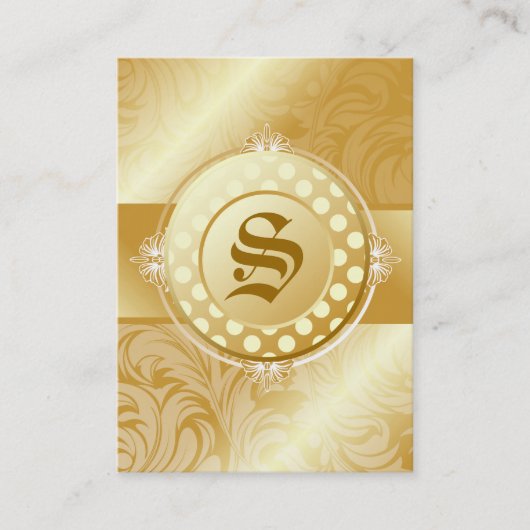 311-superfijn Golden Sugar Monogram Visitekaartje (Voorkant)