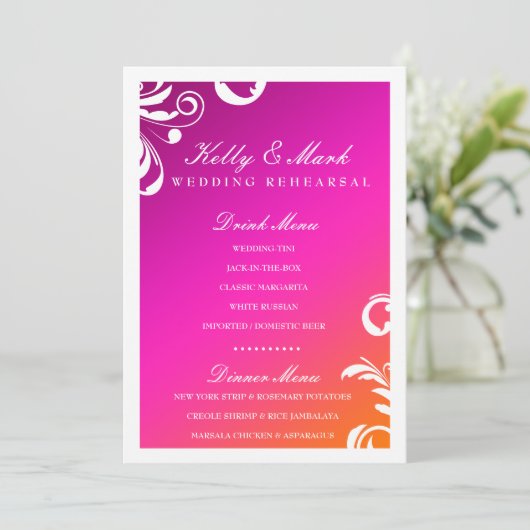 311-Swanky Swirl Dinner Drink Menu Wild Sunset (Staand voorkant)