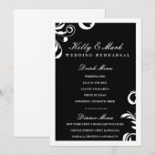 311-Swanky Swirl Dinner / Menu Drink Black (Voorkant / Achterkant)