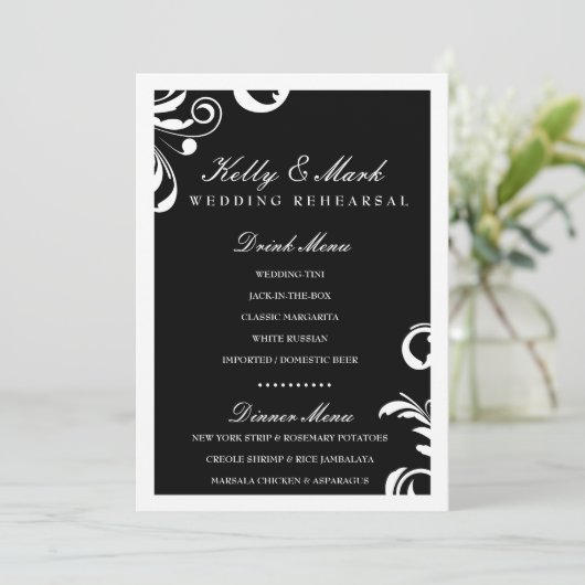 311-Swanky Swirl Dinner / Menu Drink Black (Staand voorkant)