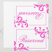 311 Swanky Swirls Reserved Sign 2 Kaart (Voorkant / Achterkant)