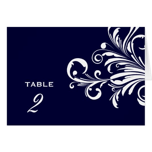 311-Swanky Swirls Table Numbers Navy Blue (Voorkant Horizontaal)