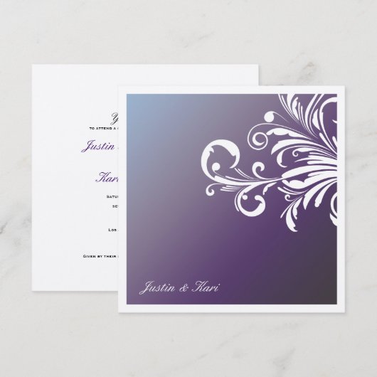 311-Swanky Swirls Trim_Hydrangea Metallic Kaart (Voorkant / Achterkant)