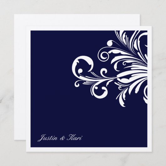 311-Swanky Swirls Trim_Navy Metallic Kaart (Voorkant / Achterkant)