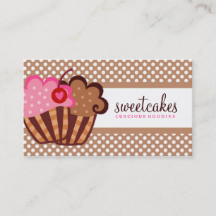311 Sweet Cakes Cupcake Brown Visitekaartje