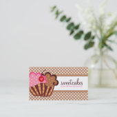 311 Sweet Cakes Cupcake Brown Visitekaartje (Staand voorkant)