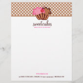 311-Sweet Cakes Cupcake Letterhead Briefhoofd Ontwerp (Voorkant)