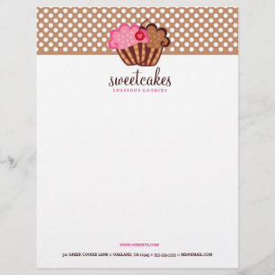 311-Sweet Cakes Cupcake Letterhead Briefhoofd Ontwerp