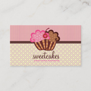 311 Sweet Cakes Cupcake Stippen in strips Visitekaartje