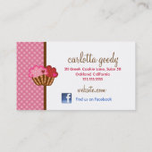 311 Sweet Cakes Cupcake Two Hearts Visitekaartje (Achterkant)