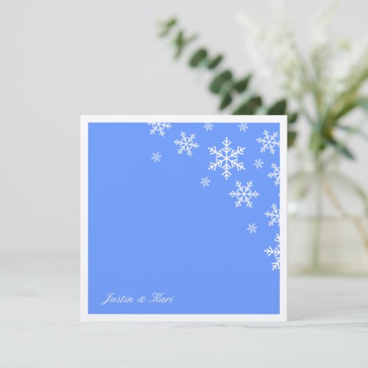 311-Sweet Snowflake Light Blue Metallic Kaart (Staand voorkant)