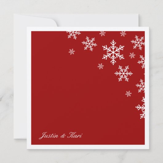 311-Sweet Snowflake Red Metallic Kaart (Voorkant)