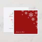 311-Sweet Snowflake Red Metallic Kaart (Voorkant / Achterkant)