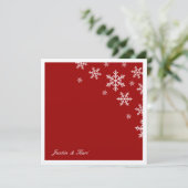 311-Sweet Snowflake Red Metallic Kaart (Staand voorkant)