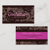 311-SWEET VELVET ROOS PINK VISITEKAARTJE (Voorkant / Achterkant)