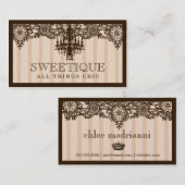 311 Sweetique Brown Cream & Espresso Chandelier Visitekaartje (Voorkant / Achterkant)