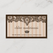 311 Sweetique Brown Cream & Espresso Chandelier Visitekaartje (Achterkant)
