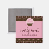 311 Swirly Pink Brown Magneet (Voorkant / Achterkant)