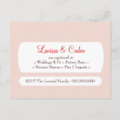 311 TE CUTIE LANISSA BRIDE REDHEAD UITNODIGING BRIEFKAART (Achterkant)