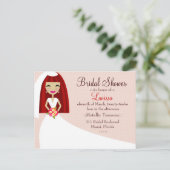 311 TE CUTIE LANISSA BRIDE REDHEAD UITNODIGING BRIEFKAART (Staand voorkant)
