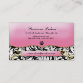 311-The Lavish Pooch | Witte bladeren Visitekaartje (Achterkant)