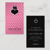 311 Therapistisch huwelijk roze Visitekaartje (Voorkant / Achterkant)