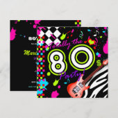 311-Totaal de 80s Partij - Rode Guitar Kaart (Voorkant / Achterkant)