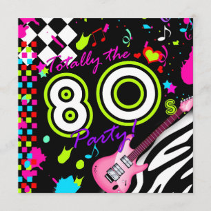 311-Totaal de 80s Partij - Roze gitaar Kaart