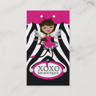 311 Trendy Little Dancer Pink Awning Zebra Pearl Visitekaartje