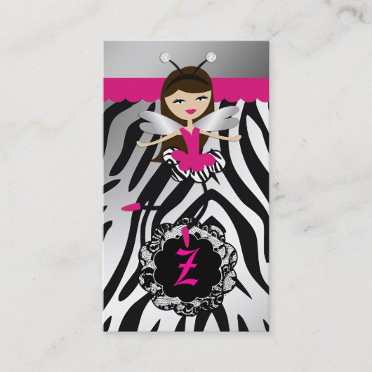 311 Trendy Little Dancer Vertical Card Visitekaartje (Voorkant)