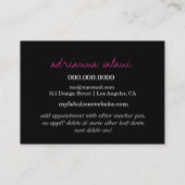 311 Tres Chic Nail Tech Diamond Heart Visitekaartje (Achterkant)