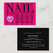 311 Tres Roze stripes Nail Tech Visitekaartje (Voorkant / Achterkant)