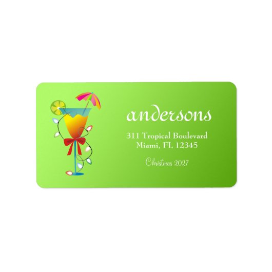 311 Tropical Paradise Kerstlimoen groen Etiket (Voorkant)