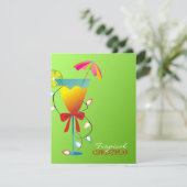 311-Tropisch paradijs met Kerstmis, groene Luau Kaart (Staand voorkant)