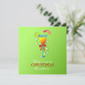 311-Tropisch paradijs met Kerstmis, groene Luau Kaart (Staand voorkant)