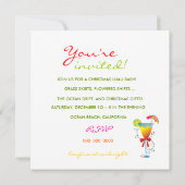 311-Tropisch paradijs met Kerstmis, groene Luau Kaart (Achterkant)