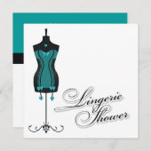 311-Turquoise Lingerie Mannequin Kaart (Voorkant / Achterkant)