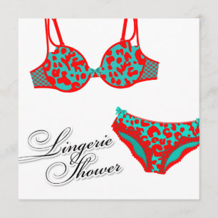 311-Turquoise Red Leopard Lingerie Set Kaart
