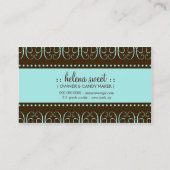 311-Turquoise Zwemig te zoet Visitekaartje (Achterkant)