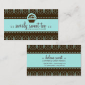 311-Turquoise Zwemig te zoet Visitekaartje (Voorkant / Achterkant)