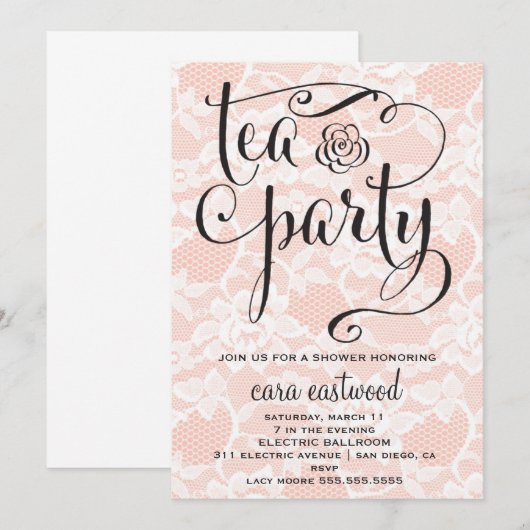 311 Uitnodiging van de Tea-partij (Voorkant / Achterkant)