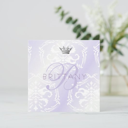 311 Uitnodiging voor Paars (Staand voorkant)