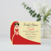 311-UPDO TANUSHRI BRUID INDIAAN UITNODIGING BRIEFKAART (Staand voorkant)