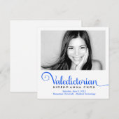 311 Valedictorian Electric Blue Afstuderen Aankondiging (Voorkant / Achterkant)