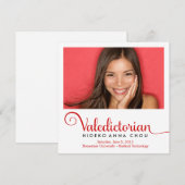 311 Valedictorian in Rode Afstudeeraankondiging Aankondiging (Voorkant / Achterkant)