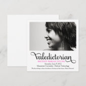 311 Valedictorian Inspirerend Quote Afstuderen Aankondiging (Voorkant / Achterkant)