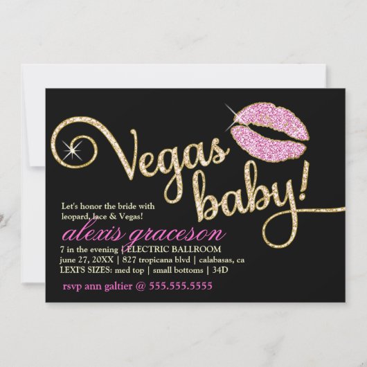 311 Vegas Baby Glitzy Kiss Metallic Kaart (Voorkant)