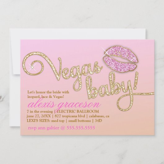 311 Vegas Baby Glitzy Kiss Metallic Kaart (Voorkant)