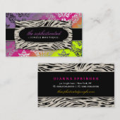 311 Verfijnd Oerwoud Damask Pink Purebred Su Visitekaartje (Voorkant / Achterkant)