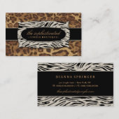 311 verfijnde Luipaard 2 van het Oerwoud Visitekaartje (Voorkant / Achterkant)